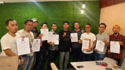 Sepuluh klub sepeda di Kota Palu menyatakan dukungan kepada Wawan Coxy untuk jadi Ketua ISSI Palu. (Foto: Abdee Mari)