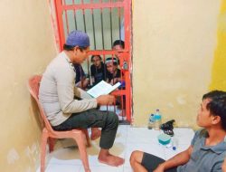 Di Balik Jeruji Sel Mapolsek Moutong, Para Tahanan Menerima Pembinaan Agama dan Akhlak